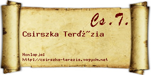 Csirszka Terézia névjegykártya