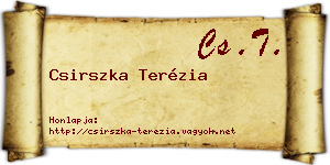 Csirszka Terézia névjegykártya