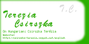 terezia csirszka business card