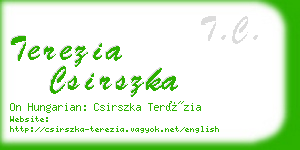 terezia csirszka business card